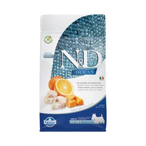 N&D Pumpkin Codfish & Orange Adult Mini - храна без зърно за дребни породи над 1г с риба, тиква и портокал