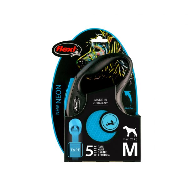Flexi NEON лента S-M- автоматичен светлоотразителен  цветен повод - Image 2