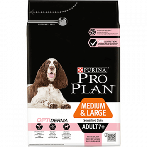 Pro Plan Medium & Large Adult 7+ Sensitive Skin с OPTIDERMA®, богата на сьомга 14 кг