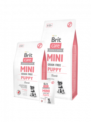 Brit Care Grain Free Mini Puppy Lamb - храна за подрастващи кучета от дребните породи с Агнешко 2 кг