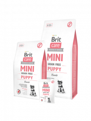 Brit Care Grain Free Mini Puppy Lamb - храна за подрастващи кучета от дребните породи с  Агнешко