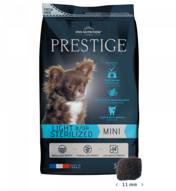 Prestige ADULT MINI LIGHT за дребни породи кастрирани кучета, 3 кг