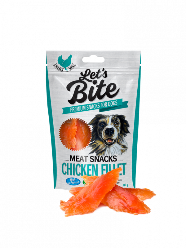 Brit Let’s Bite Meat Snacks Пилешко филе, 80 гр