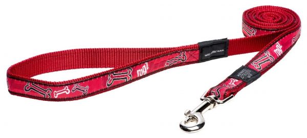 Rogz Повод RED BONE 1.6/140 см., М размер - Image 2