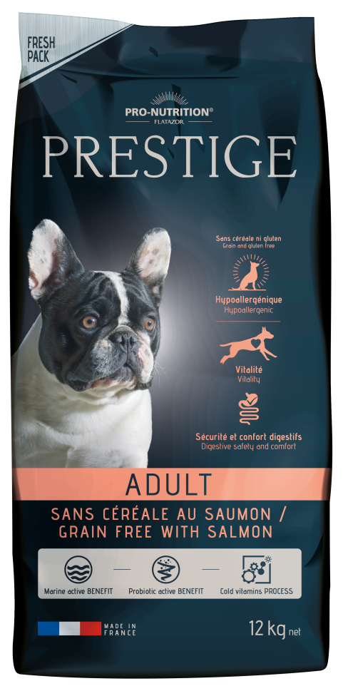 Prestige Adult CEREAL FREE със Сьомга за чувствителни кучета, 15 кг