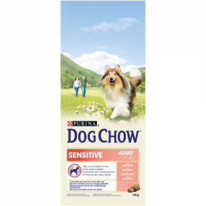 Dog Chow Adult Sensitive 14 кг. за кучета с чувствителен стомах, със сьомга