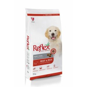 Reflex Puppy Beef, за подрастващи кученца с телешко месо, 15 кг