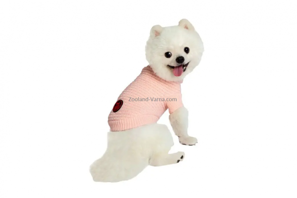 Плетен пуловер за куче Freedog Jersey - син, сьомга, бял
