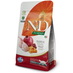N&D CAT PUMPKIN QUAIL&POMEGRANATE ADULT пъдпъдък, тиква и нар  5кг