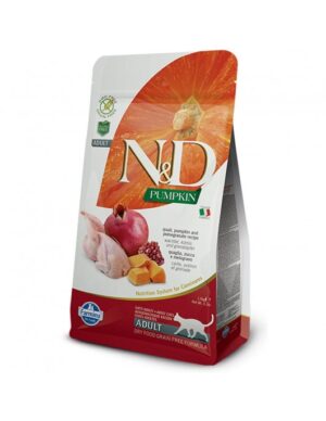 N&D CAT PUMPKIN QUAIL&POMEGRANATE ADULT пъдпъдък, тиква и нар  5кг