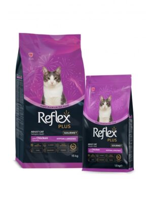 Reflex Plus Cat Gourmet Chicken 15 кг – Супер премиум суха храна за котки с пилешко месо