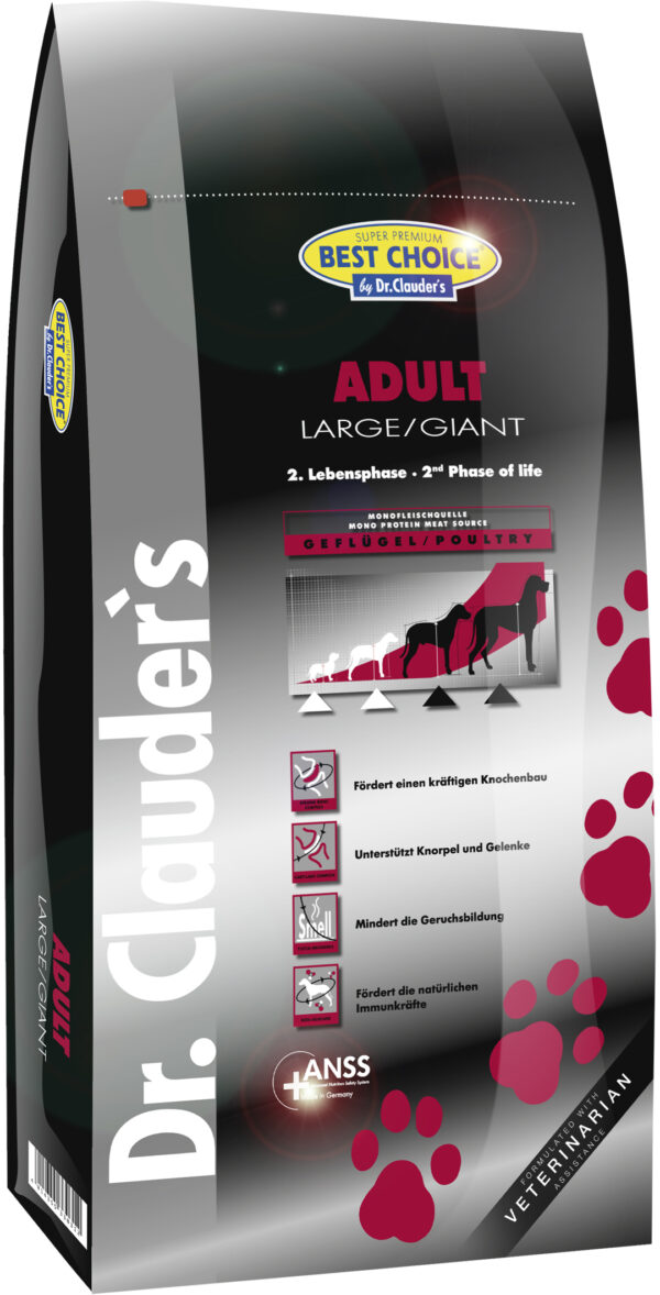 Dr. Clauder`s PREMIUM ADULT LB/GIANT-СУПЕР ПРЕМИУМ СУХА ХРАНА ЗА КУЧЕТА ОТ ГОЛЕМИ/МНОГО ГОЛЕМИ ПОРОДИ