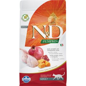 N&D CAT PUMPKIN QUAIL&POMEGRANATE ADULT пъдпъдък, тиква и нар 5кг