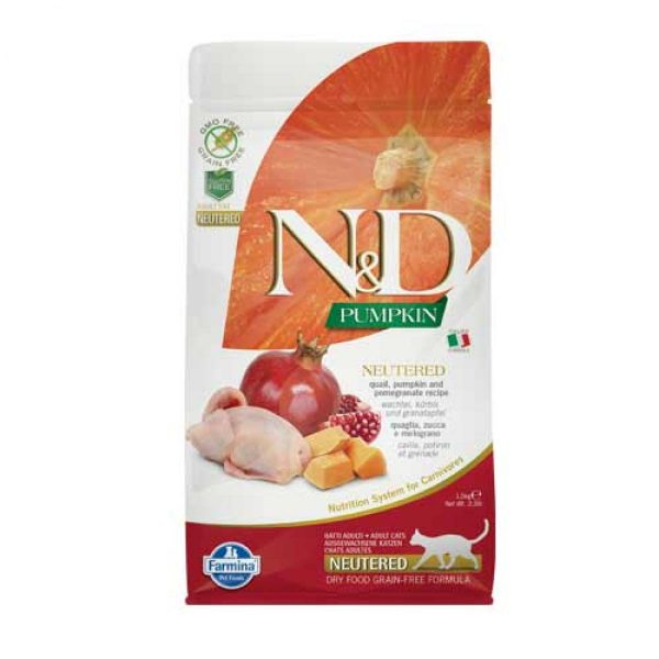 N&D CAT neuterid PUMPKIN за кастрирани котки 5кg