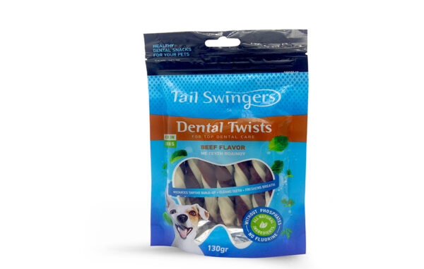 Dental Twists Beef- Дентално лакомство за куче с вкус на телешко 130гр