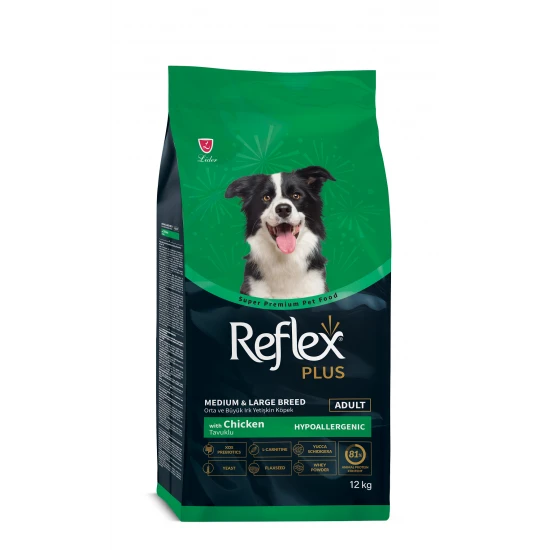 Reflex Plus Adult Dog Medium / Large с пиле 12 кг