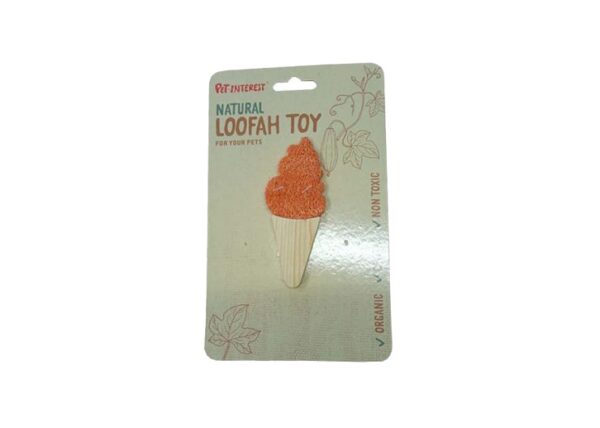 natural loofah dog & roddent toy ice cream Играчка сладолед за куче