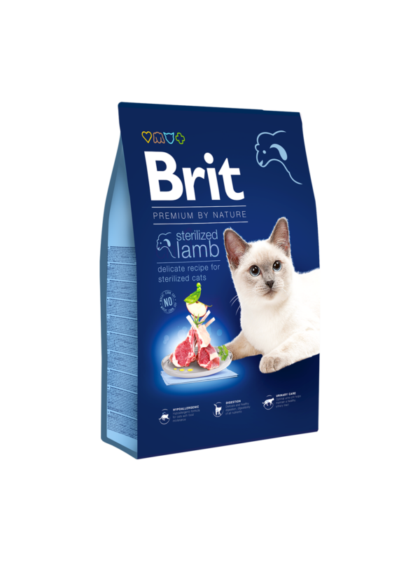 Brit Premium by Nature Cat. Sterilized Lamb- с агнешко месо за кастрирани котки