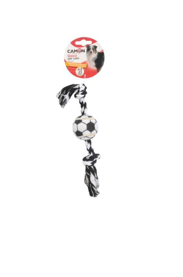 Играчка за куче - Каучукова спортна топка с въже
