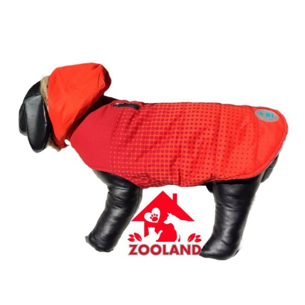 Freedog Водонепромокаема грейка за куче с качулка  Red Dot - Image 2