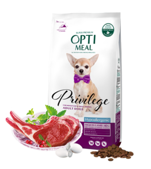 OPTI MEAL DOG MINI ADULT GREEN FREE LAMB-Хипоалергенна суха храна за кучета от дребни породи на АГНЕШКО 1.5 кг
