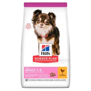 HILL`S DOG Adult Small & Mini Light Chicken - нискокалорична храна за кучета от дребните породи с наднормено тегло