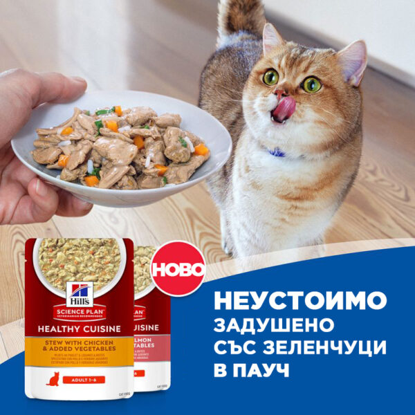 HILL`S SP STEW Adult Cat 12бр паучове за котки над 1г с пиле и зеленчуци