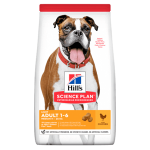 HILL`S DOG ADULT Medium Light Chicken - нискокалорична храна за кучета до 25кг с Пиле 14кг