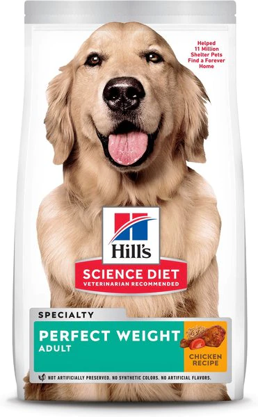 Hill`s Dog PERFECT WEIGHT LARGE - Храна с пилешко за кучета от едри породи с наднормено тегло 12кг