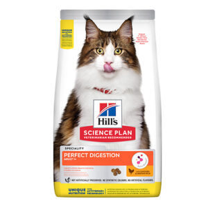 Hill's SP Cat PERFECT DIGESTION - Храна за котки над 1 година с пилешко и кафяв ориз