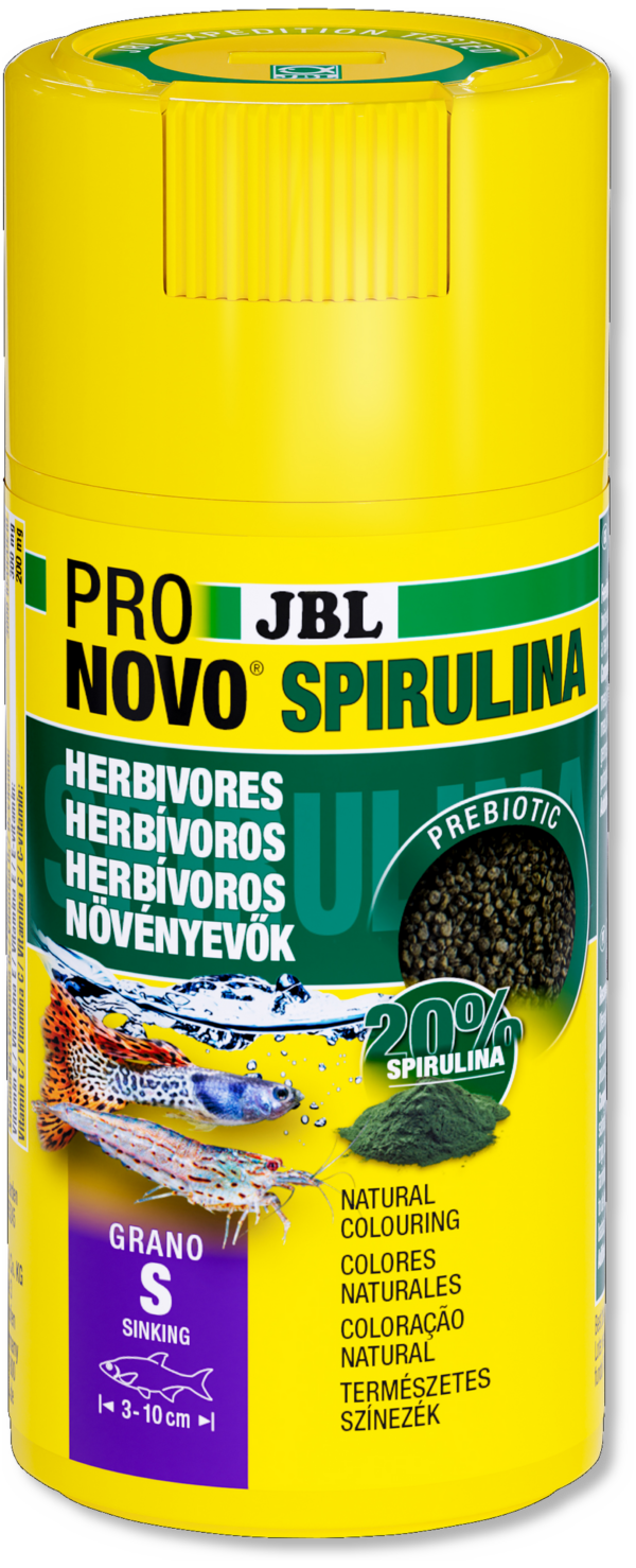 JBL PRONOVO SPIRULINA GRANO за всички аквариумни риби и скариди от 3-10 см