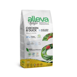 Alleva Holistic Puppy Mini с пилешко и патешко месо, Алое Вера и Женшен