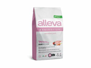 Alleva Equilibrium Sensitive Adult All Breeds със свинско 2 кг +2 ПОДАРЪКА