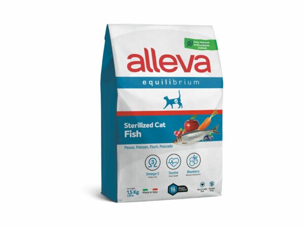 Alleva Equilibrium Sterilized (Adult Cat) с океанска риба, 1.5 кг.