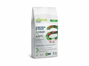 Alleva Holistic Puppy Medium с пилешко, патешко и Алое Вера и Женшен, 12 кг