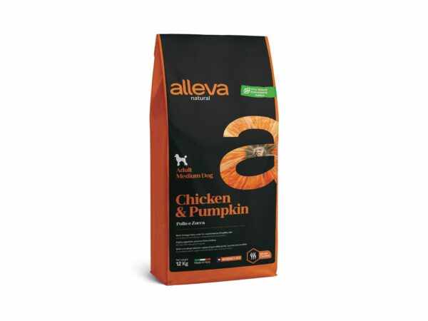 Alleva Natural Adult Medium с пиле и тиква 12 кг