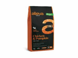 Alleva Natural Adult Mini Chicken and Pumpkin - пилешко и тиква 2кг +2 ПОДАРЪКА