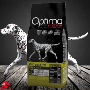 Optima Nova Adult Digestive Rabbit Potato храна за кучета над 1г. от всички породи, склонни към храносмилателни проблеми 12кг