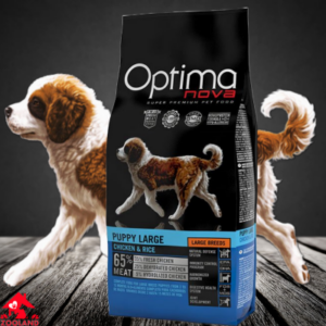 Optima Nova Puppy Large Breed Chicken Rice- храна за подрастващи кучета от големи породи до 18месеца- 12кг