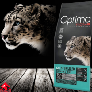 OPTIMA Cat Sterilised Chicken & Rice - Супер премиум храна за кастрирани котки с пиле 2кг