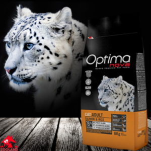 OPTIMA Cat Adult Salmon & Rice- Супер премиум храна за котки в зряла възраст със cьомга и ориз 2кг