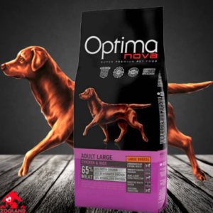 Optima Nova Adult Large Breed Chicken Rice- храна за кучета от големи породи над 1г. 12кг