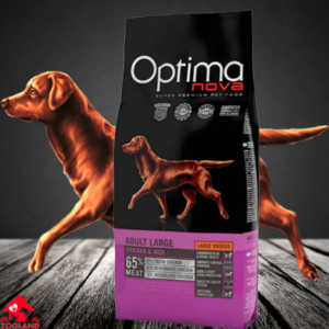 Optima Nova Adult Large Breed Chicken Rice- храна за кучета от големи  породи над 1г. 12кг