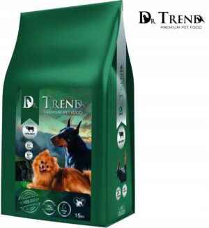 Dr. Trend Adult Small Breed - Суха храна за израснали кучета от дребните породи с говеждо - 15кг