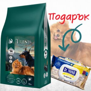 Dr. Trend Adult Small Breed - Суха храна за израснали кучета от дребните породи с говеждо - 15кг