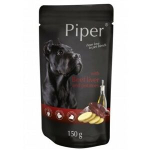 Piper Adult 150гр. пауч - Телешки дроб и картофи , с масло от ленено семе