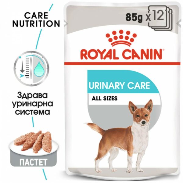 Royal Canin - URINARY CARE LOAF POUCH- мокра храна за кучета за поддържане на уринарният тракт 85гр