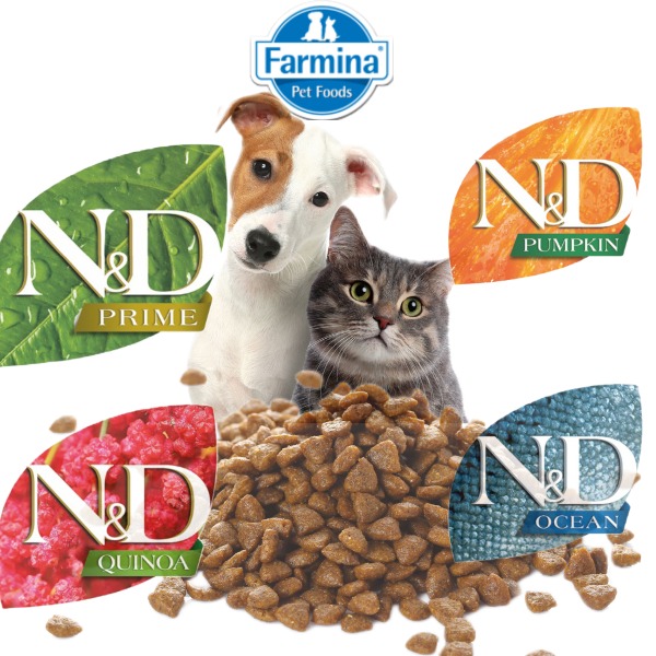 Farmina N&D Grain Free - мостри на суха храна за котки и кучета БЕЗ ЗЪРНО