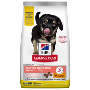HILL`S SP Puppy Perfect  Digestion Medium – суха храна за отлично храносмилане за кученца до 1 година от средни породи, с пилешко и кафяв ориз