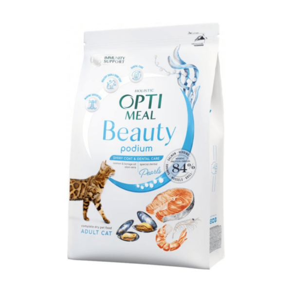 OPTIMEAL CAT BEAUTY PODIUM SHINY COAT AND DENTAL CARE